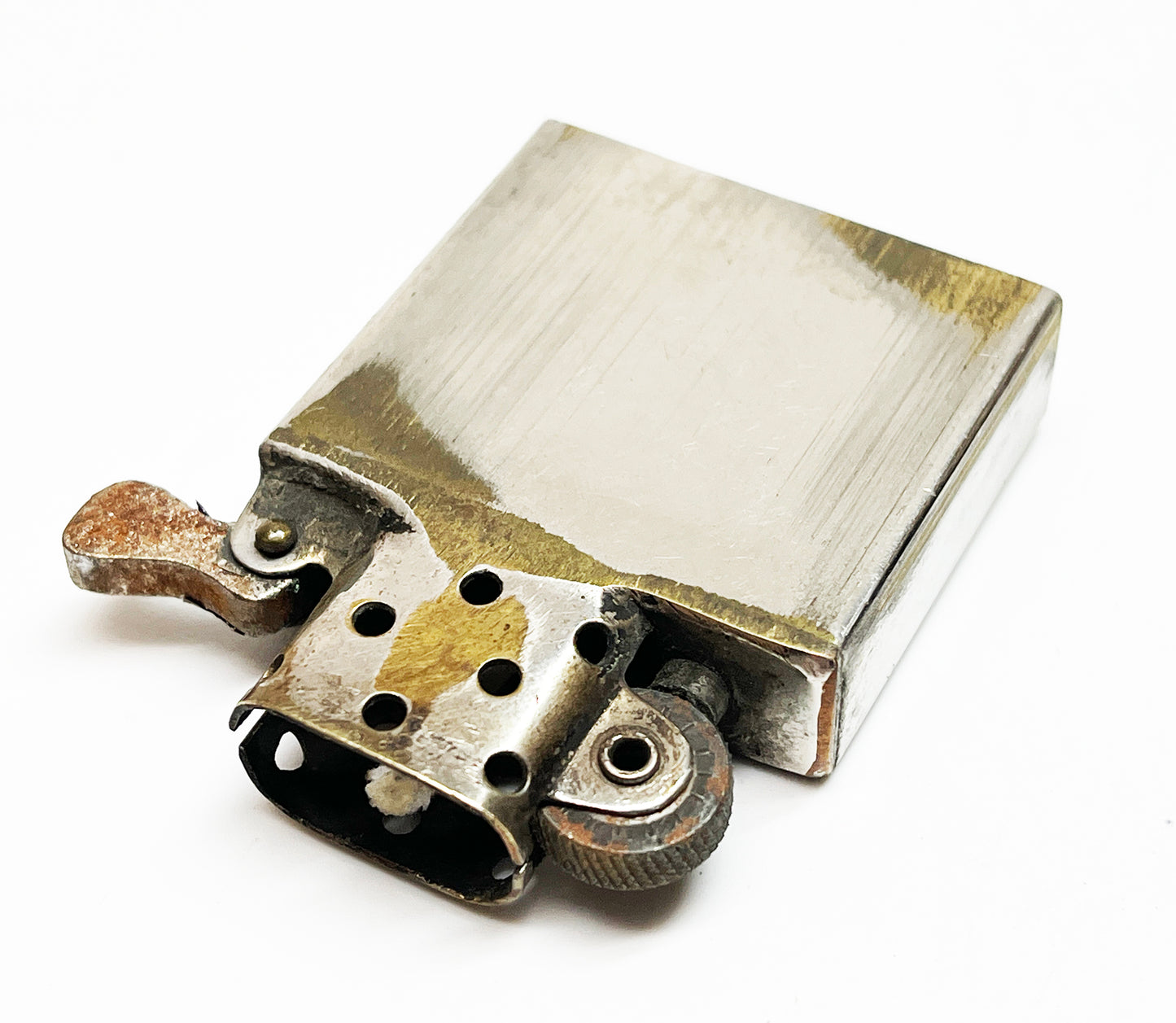 1939 Zippo Diagonal Slash Corner Working Lighter with Correct Insert