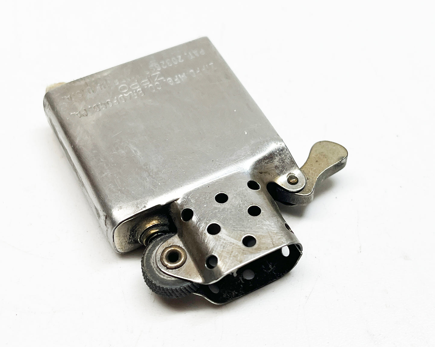 1951 - 1952 Zippo Lighter with Black Candy Stripe Box and Instructions