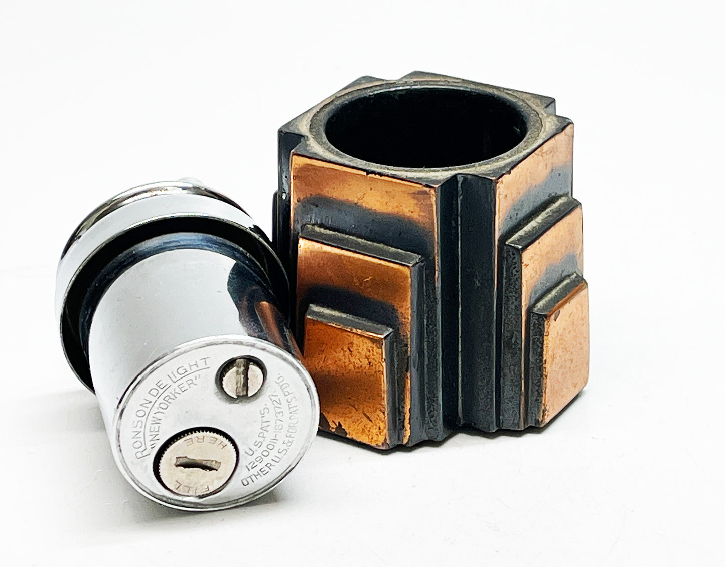 1929 Ronson New Yorker Copper-Base Table Lighter