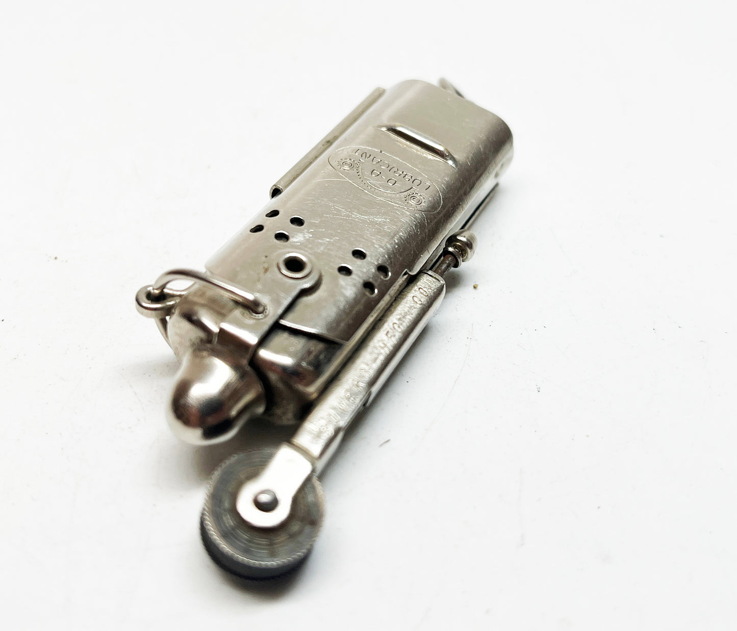 Rare 1930s Advertising Bowers Slide Sleeve Brass Trench Lighter