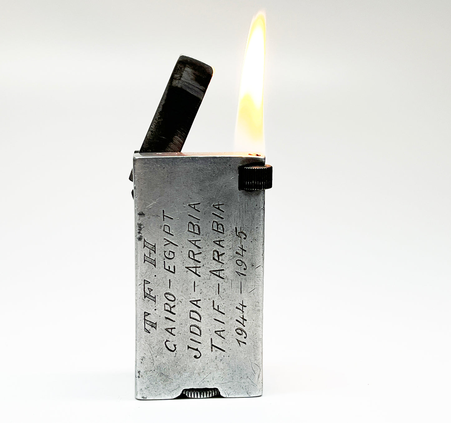Working WWII 1940s Aluminum Block Trench Art Lighter