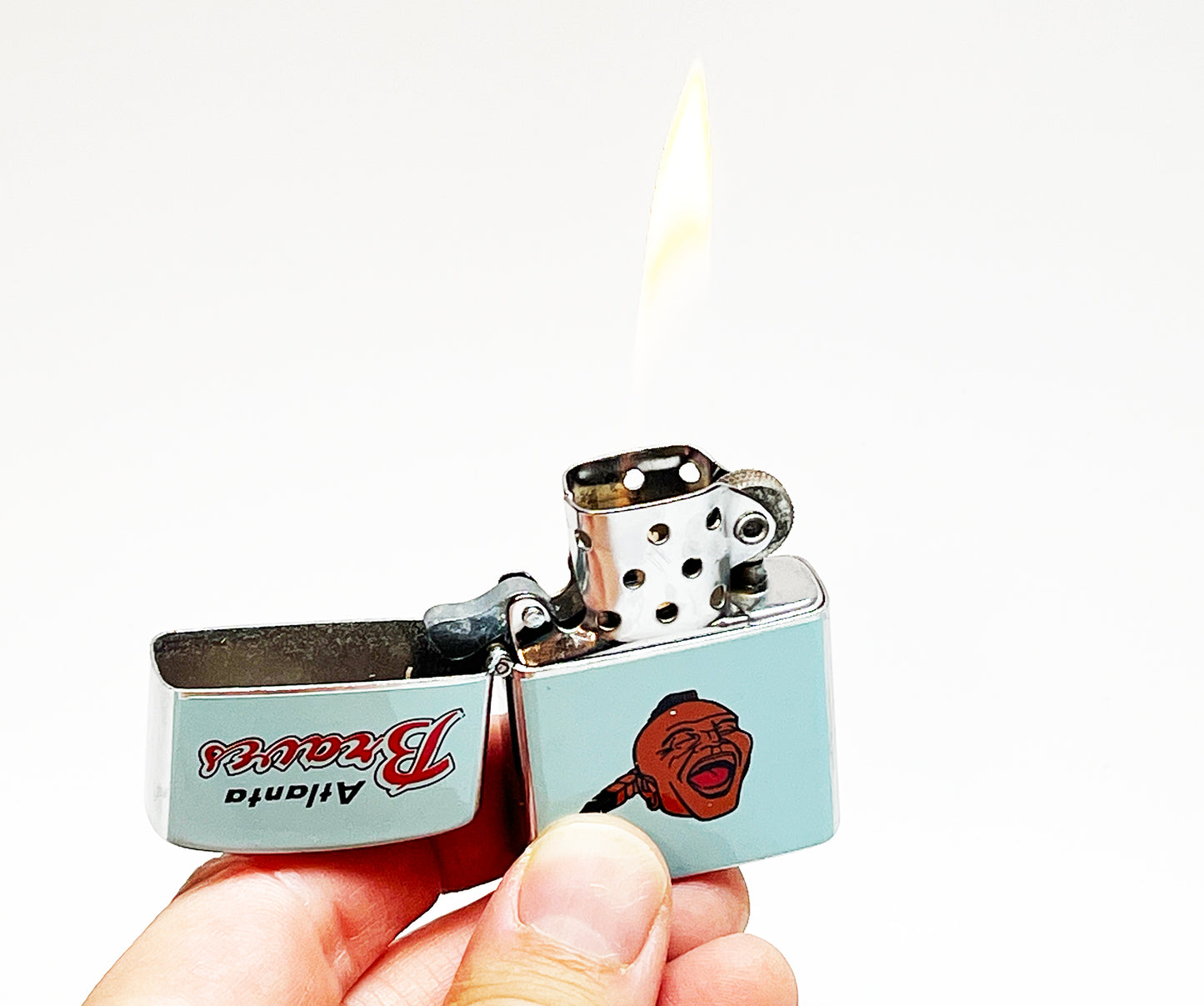 1960s Atlanta Braves Baseball Lighter in Original Box