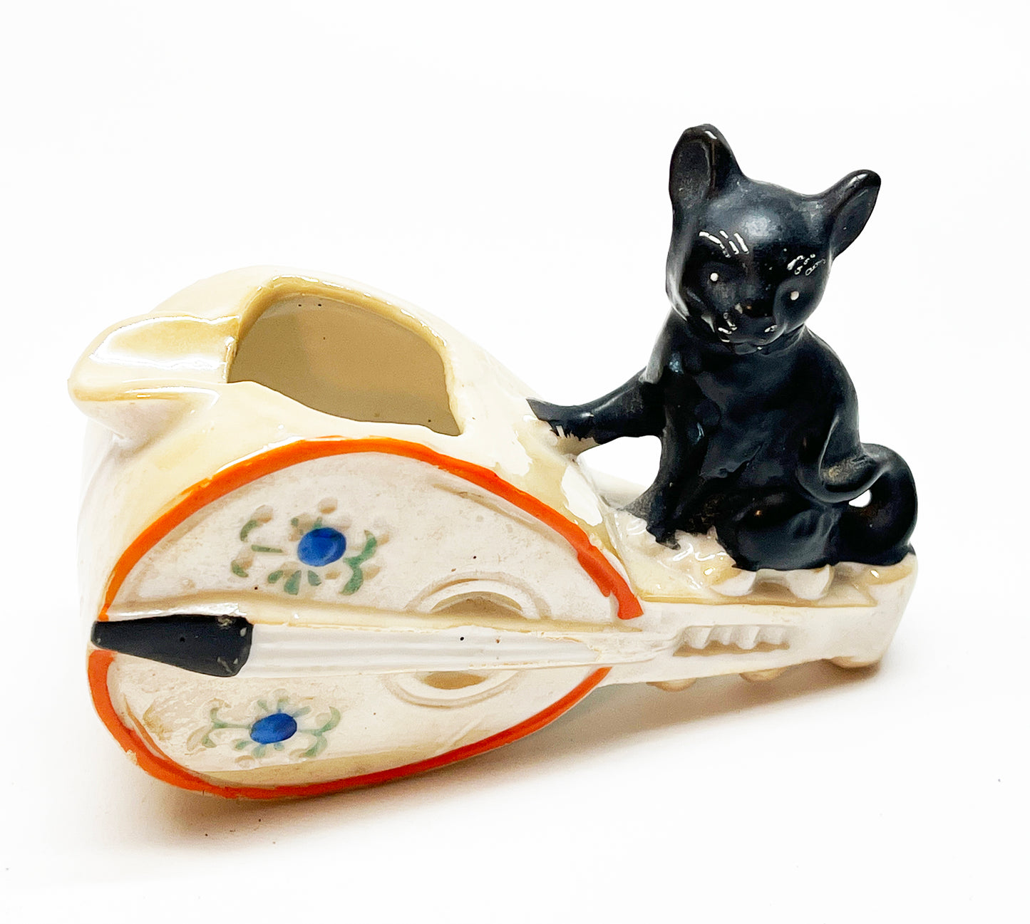1950s Black Cat Guitar Japanese Ashtray