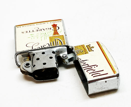 1950s Chesterfield Cigarettes Working Vintage Advertising Lighter
