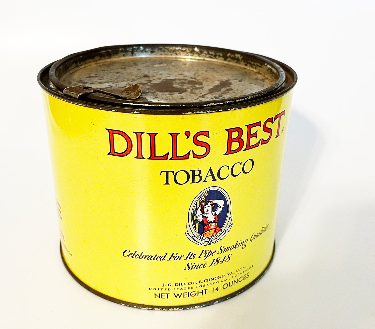 Dill's Best Large 1920s Tobacco Tin