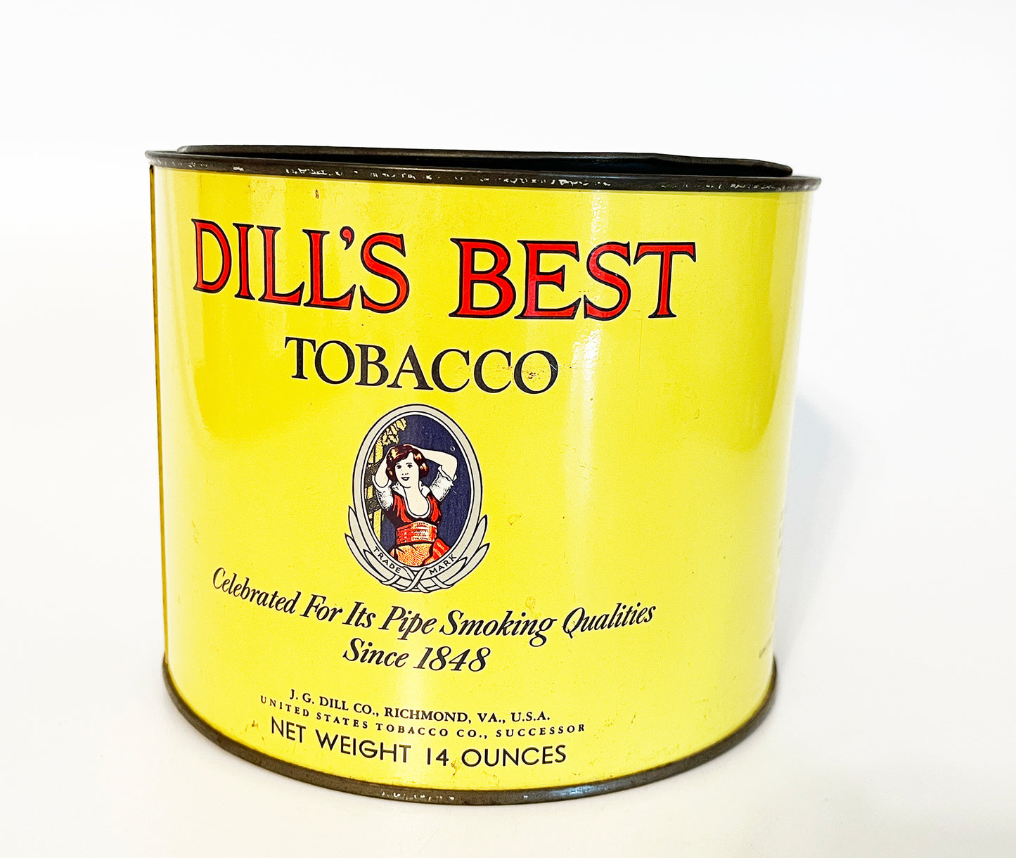 Dill's Best Large 1920s Tobacco Tin