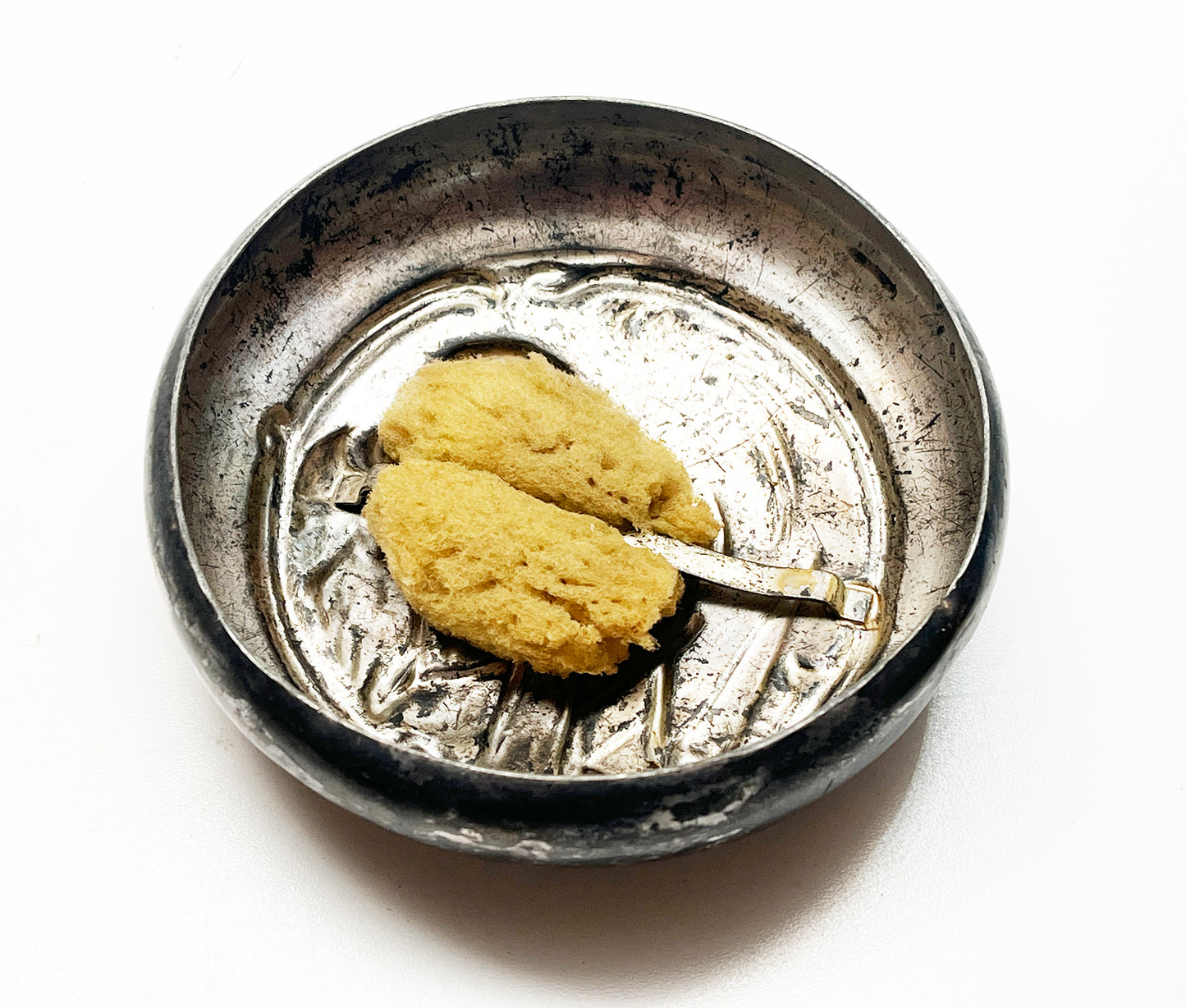 Early 1900s Glass and Silver Plate Tobacco Humidor