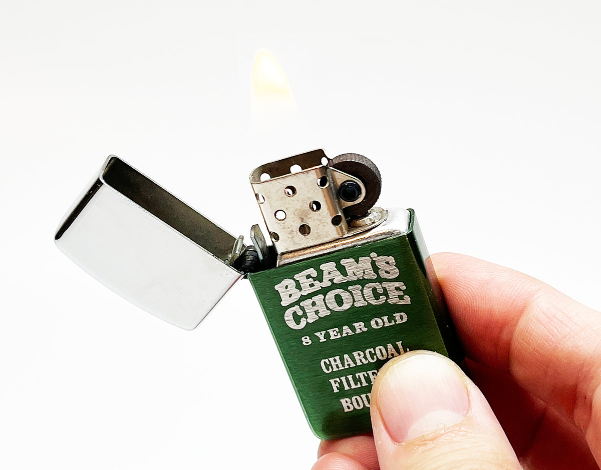 1950s Jim Beam Beam's Choice Bourbon Storm King Aluminum Advertising Lighter