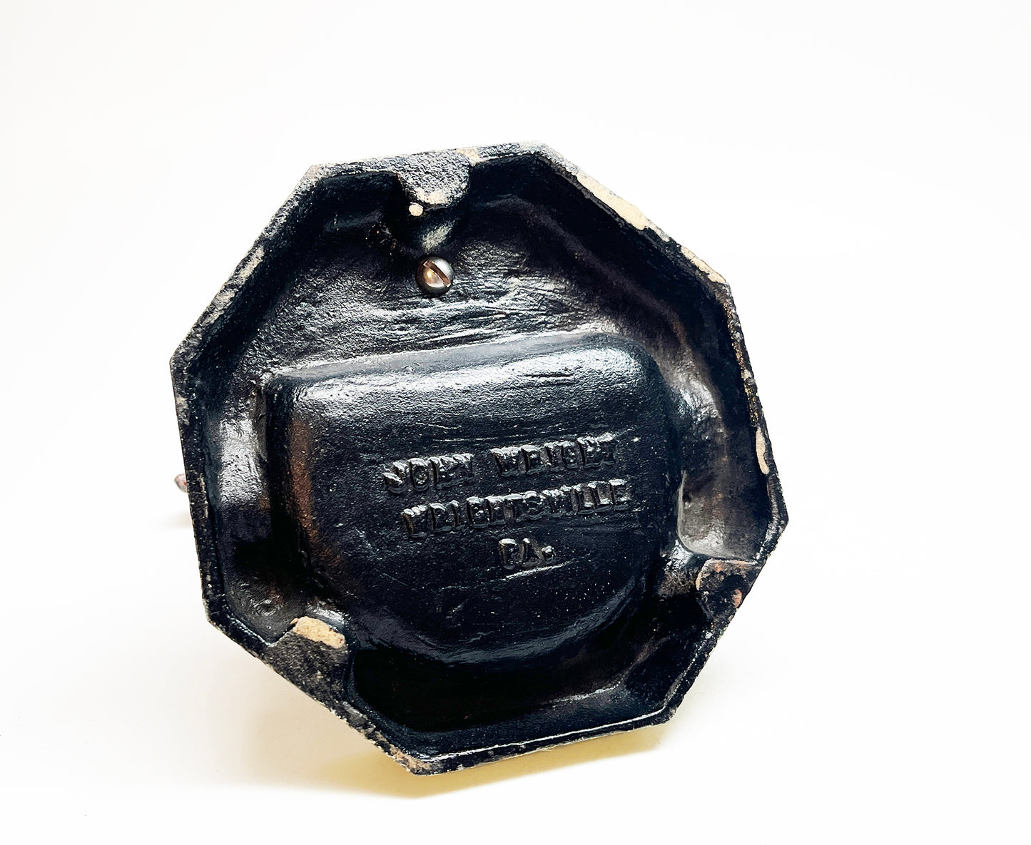 1940s Guitar Cowboy Cast Iron Ashtray