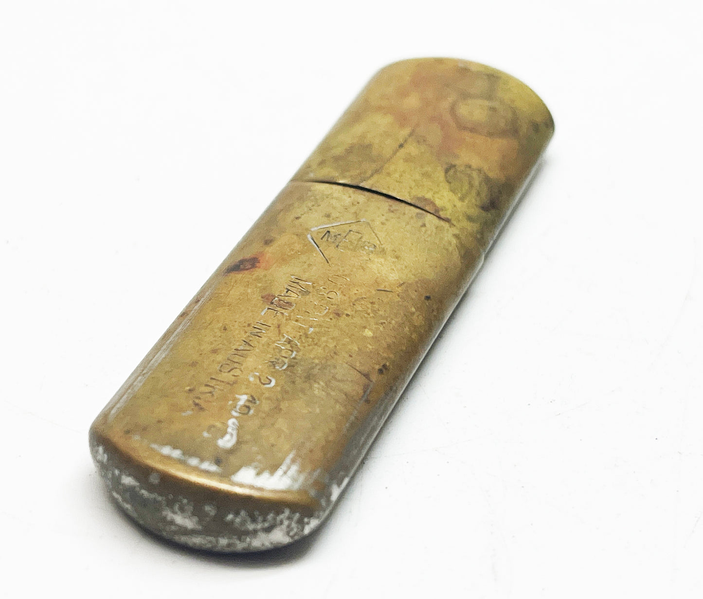 1912 MEB Brass Sleeve Lighter Made in Austria