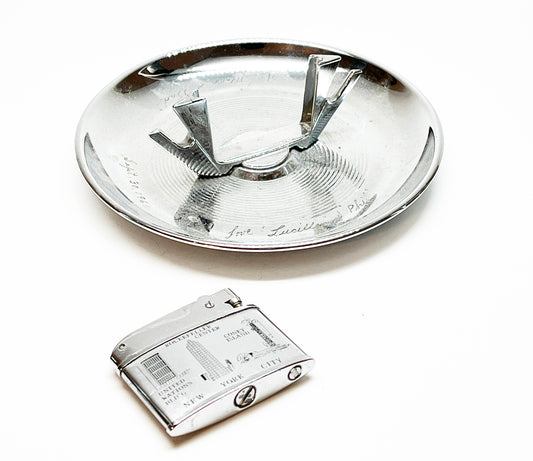 1960s Pincherette New York City Ashtray / Lighter Combination