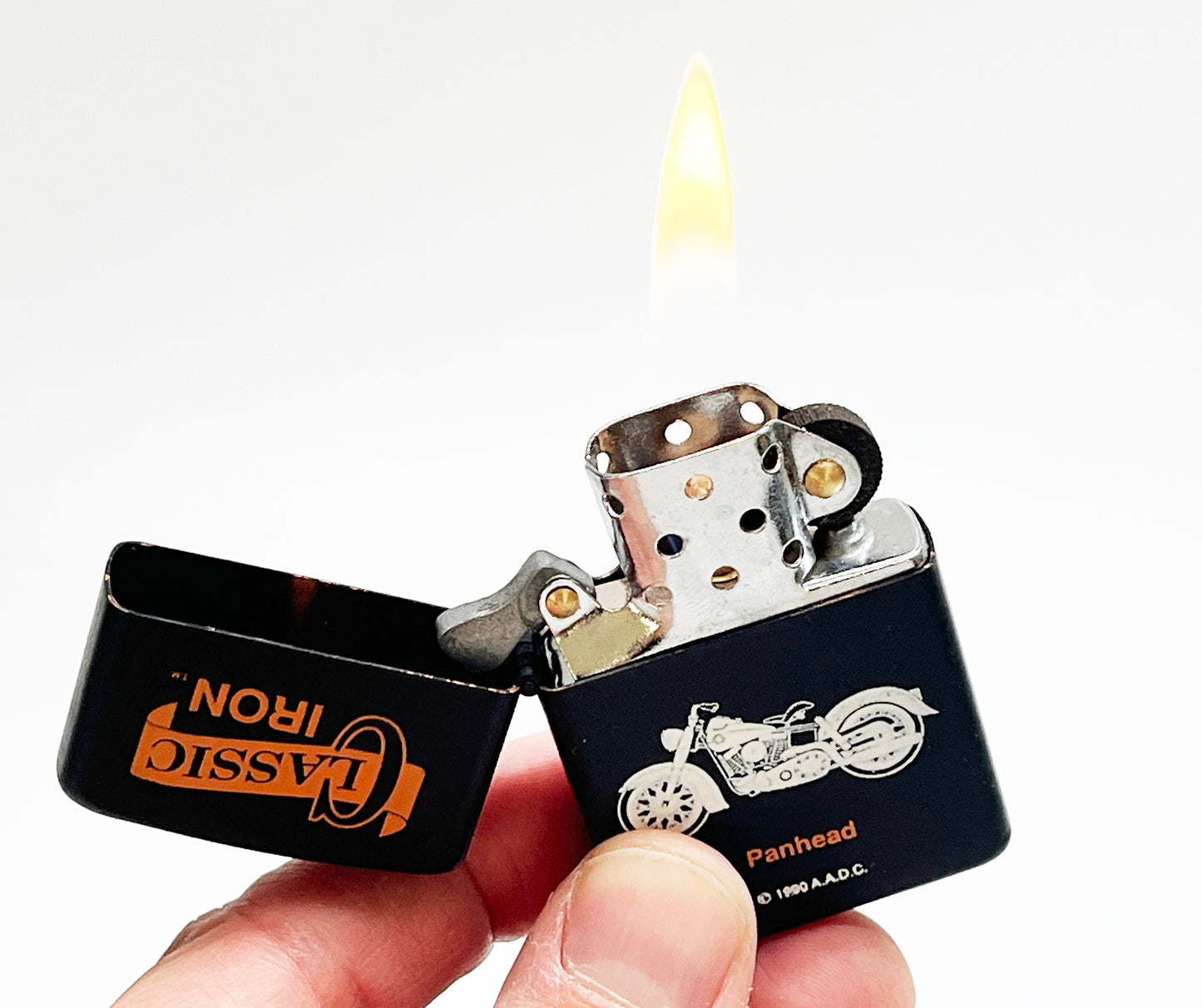 Vintage Panhead Motorcycle Black Lighter