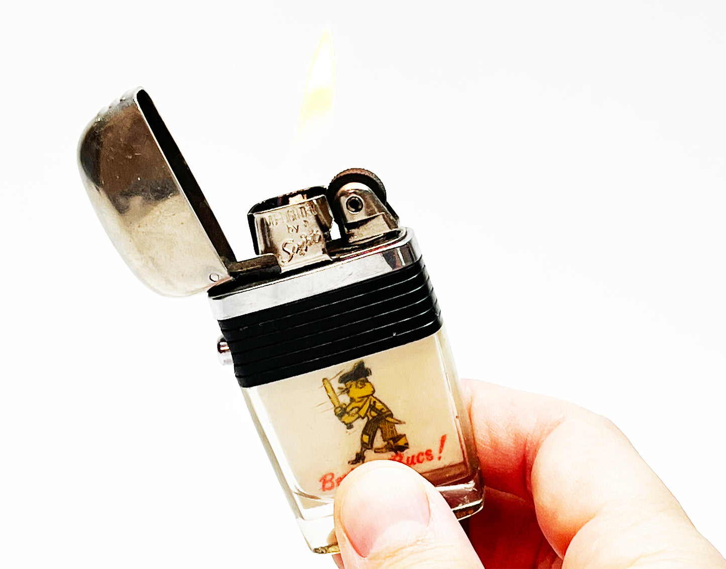 1960s Pittsburgh Pirates 'Beat Em' Bucs!' Baseball Scripto Lighter