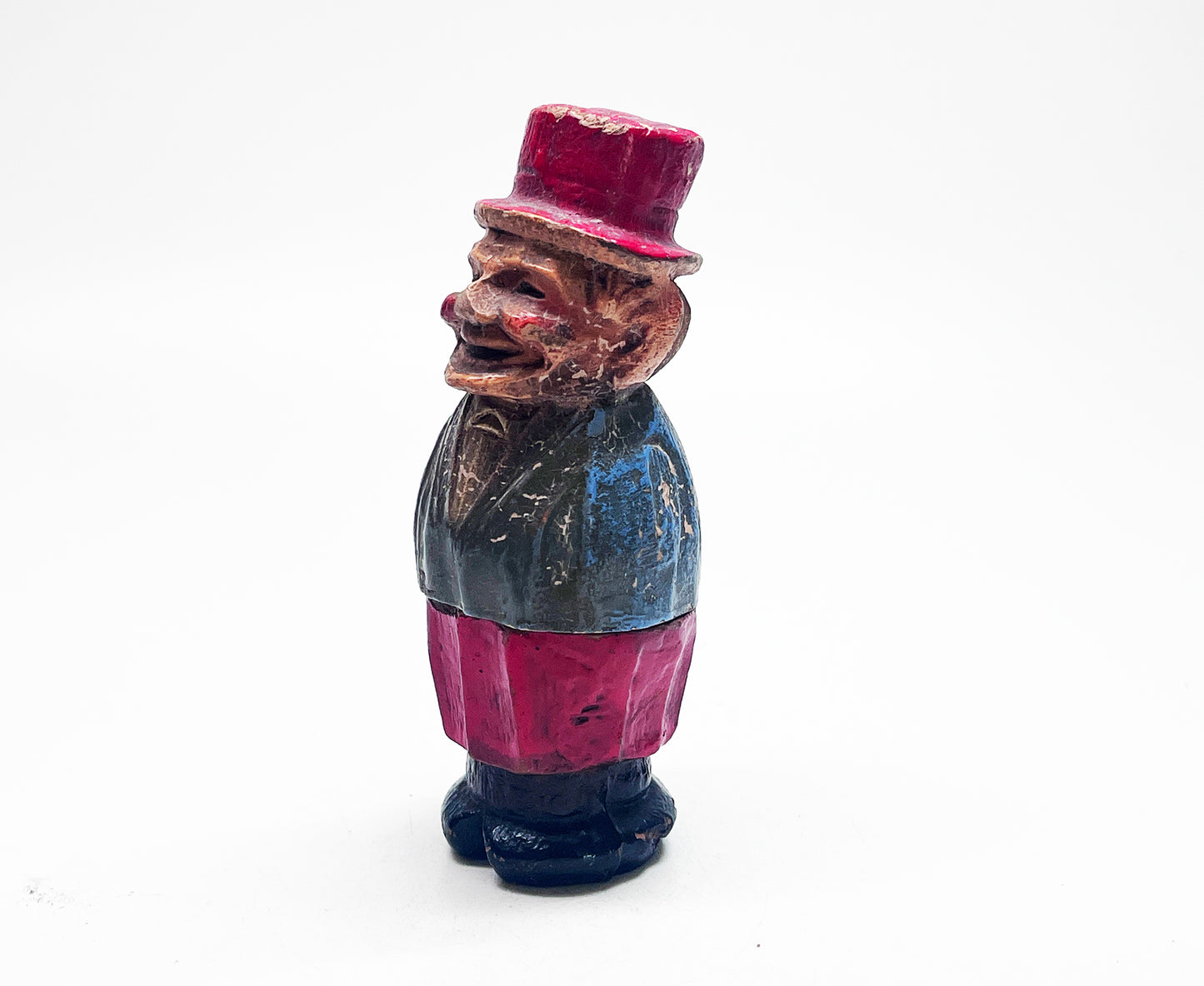 1940s Carved Wooden Old Man Figural Lighter