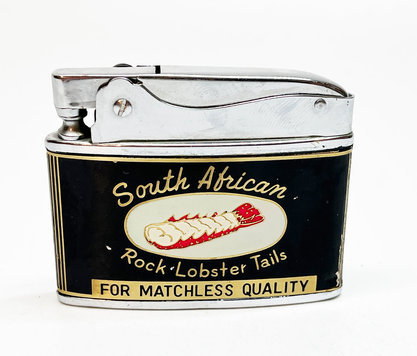 1950s South African Rock Lobster Tails Advertising Lighter