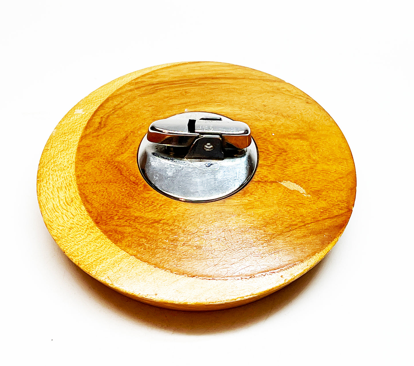 1950s Ronson Cadet Mid Century Wood Table Lighter
