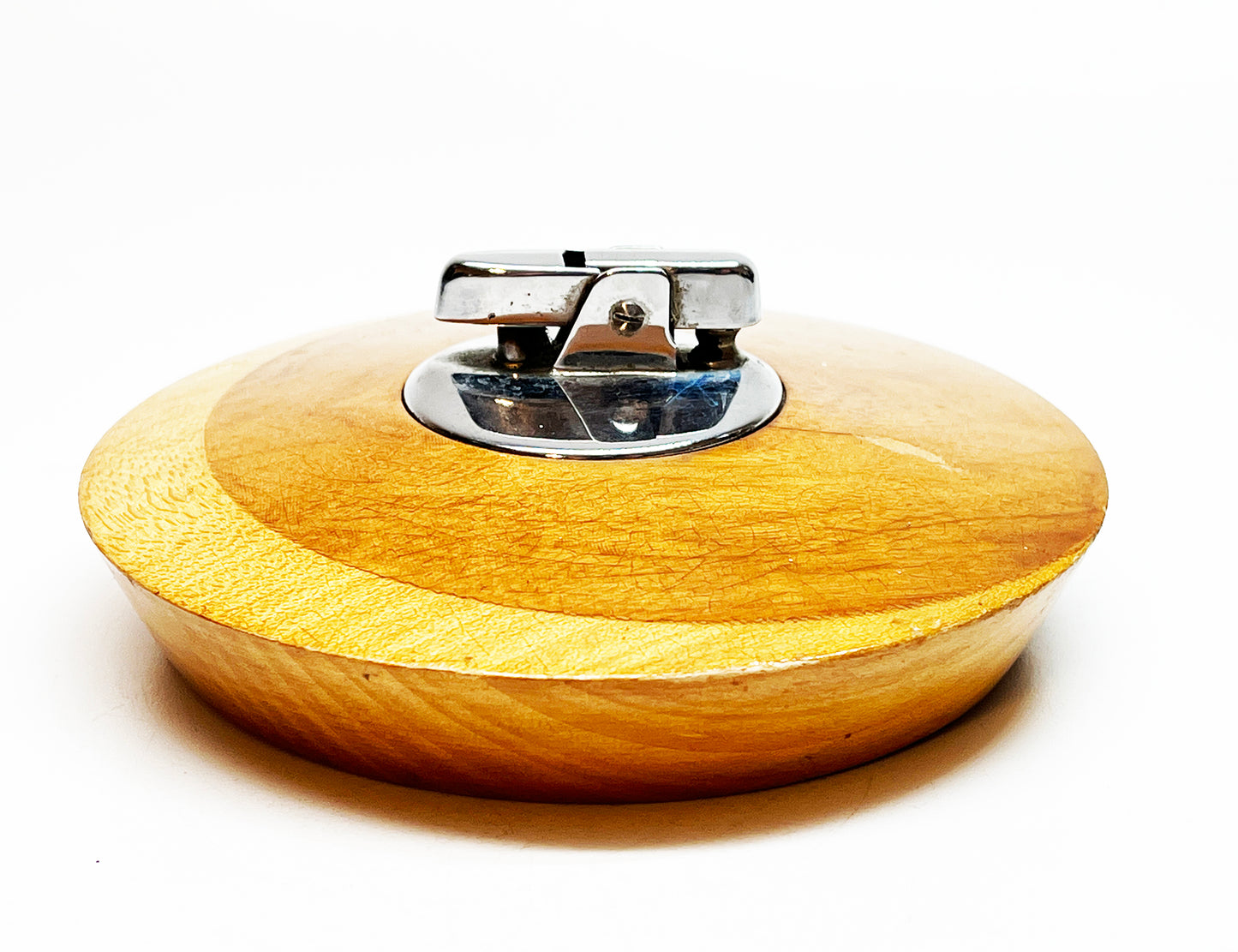 1950s Ronson Cadet Mid Century Wood Table Lighter
