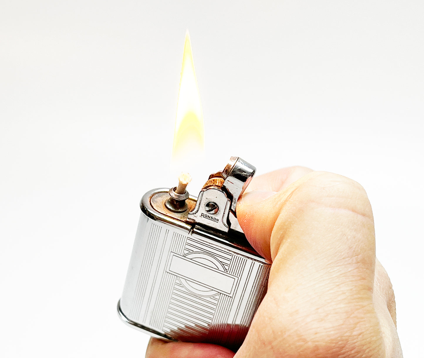Working Ronson Whirlwind 1940s Windscreen Lighter