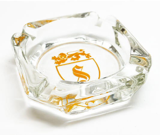 1950s Glass "S" Ashtray Pair
