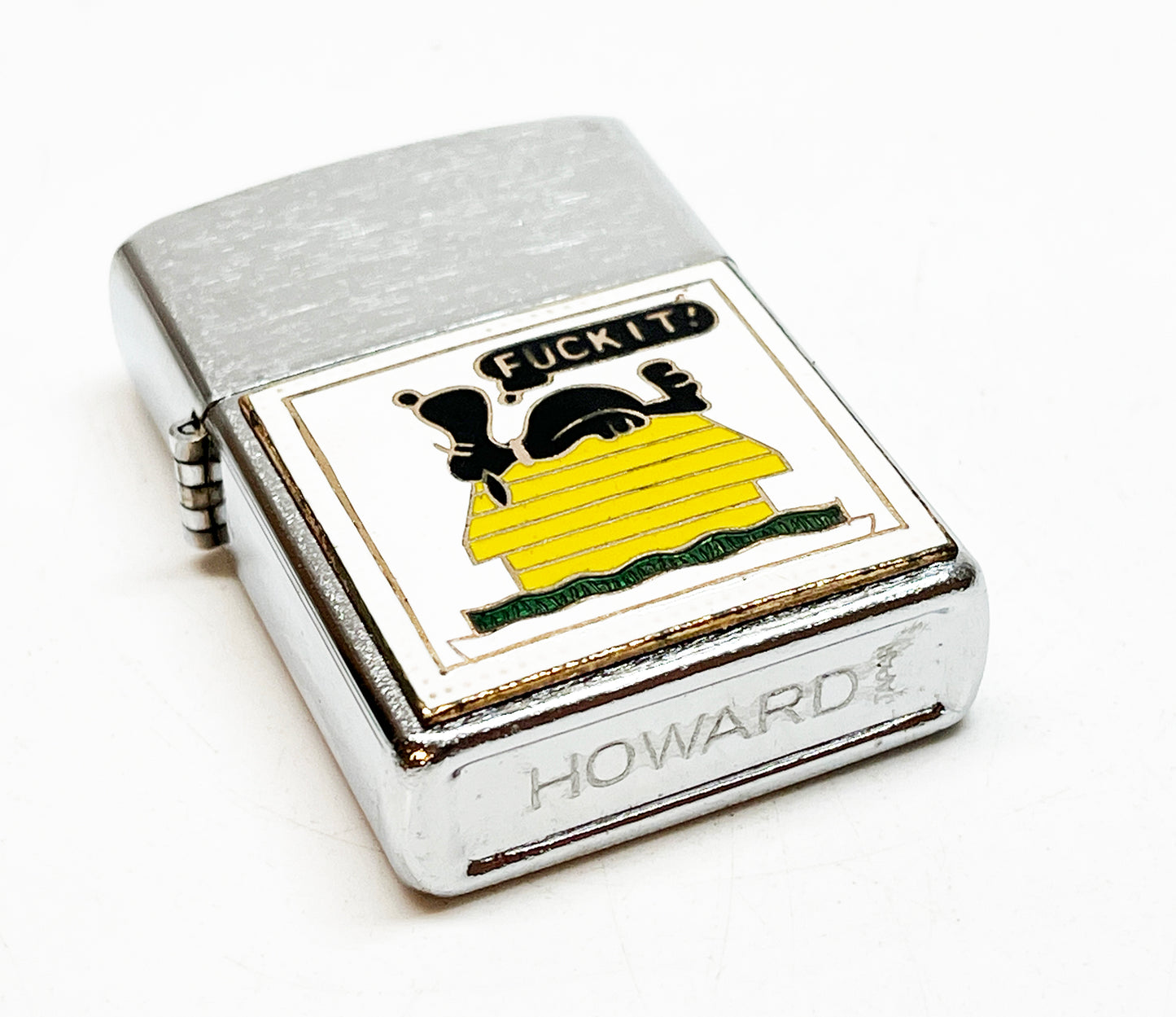 1960s Snoopy "Fuck It" Vietnam Era Flip Top Lighter in Original Box