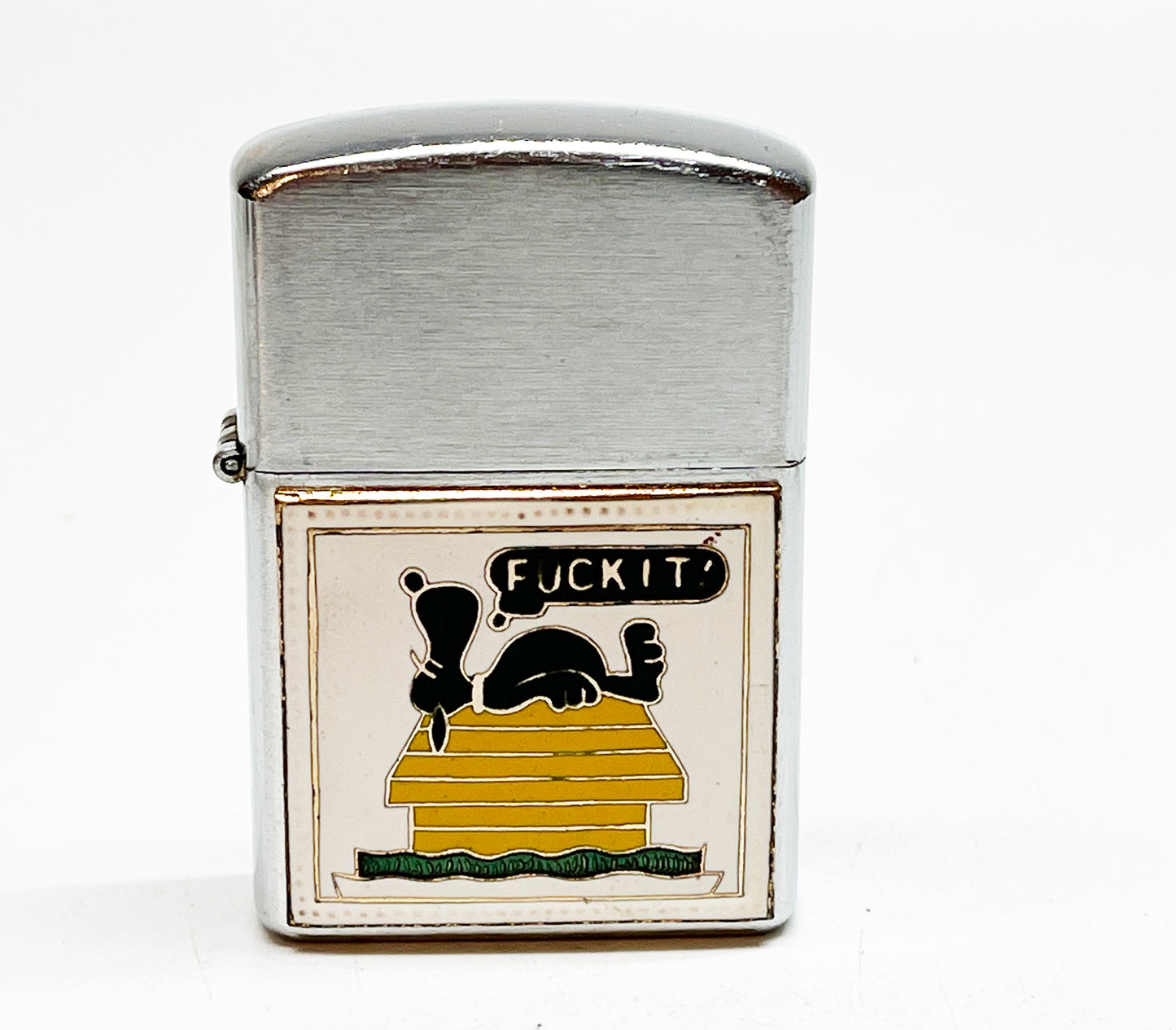 1960s Snoopy "Fuck It" Vietnam Era Flip Top Lighter in Original Box