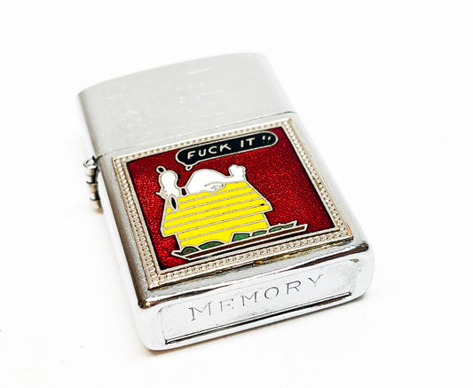 1960s Snoopy "Fuck It" Vietnam Era Flip Top Lighter