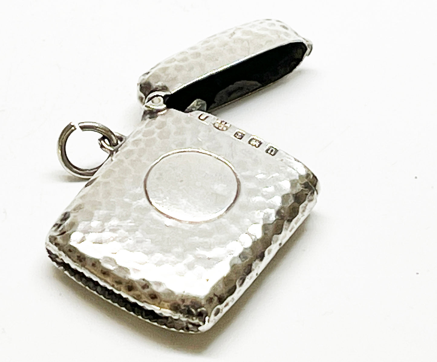 Victorian Sterling Silver 1912 Match Vesta Case Necklace Pendant