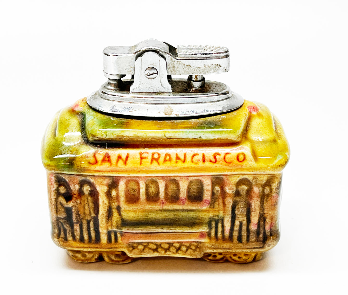 1960s Ceramic San Francisco Trolley Car Lighter