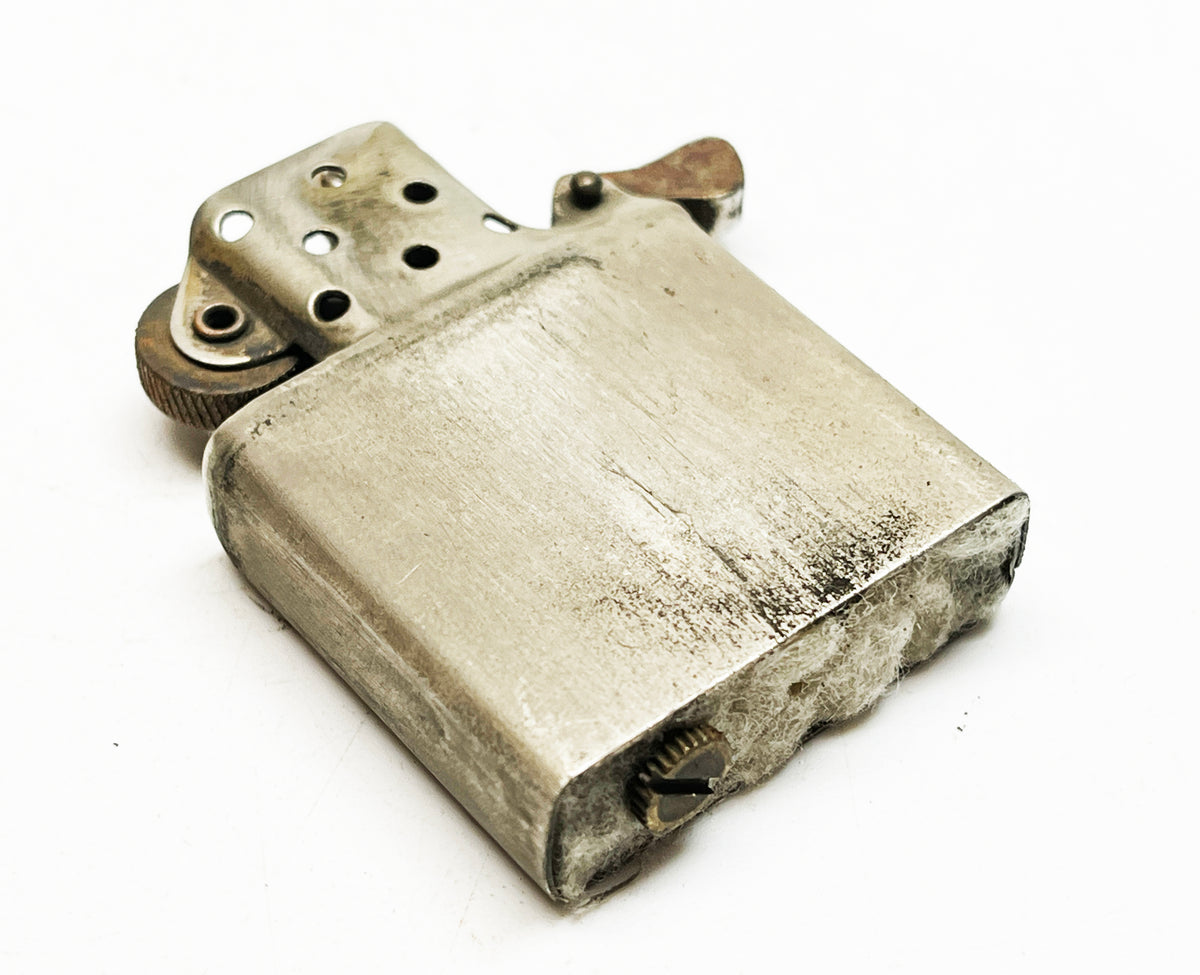 1947 - 1949 Zippo Three Barrel Hinge General Motors Advertising Lighter with Nickel Steel Insert
