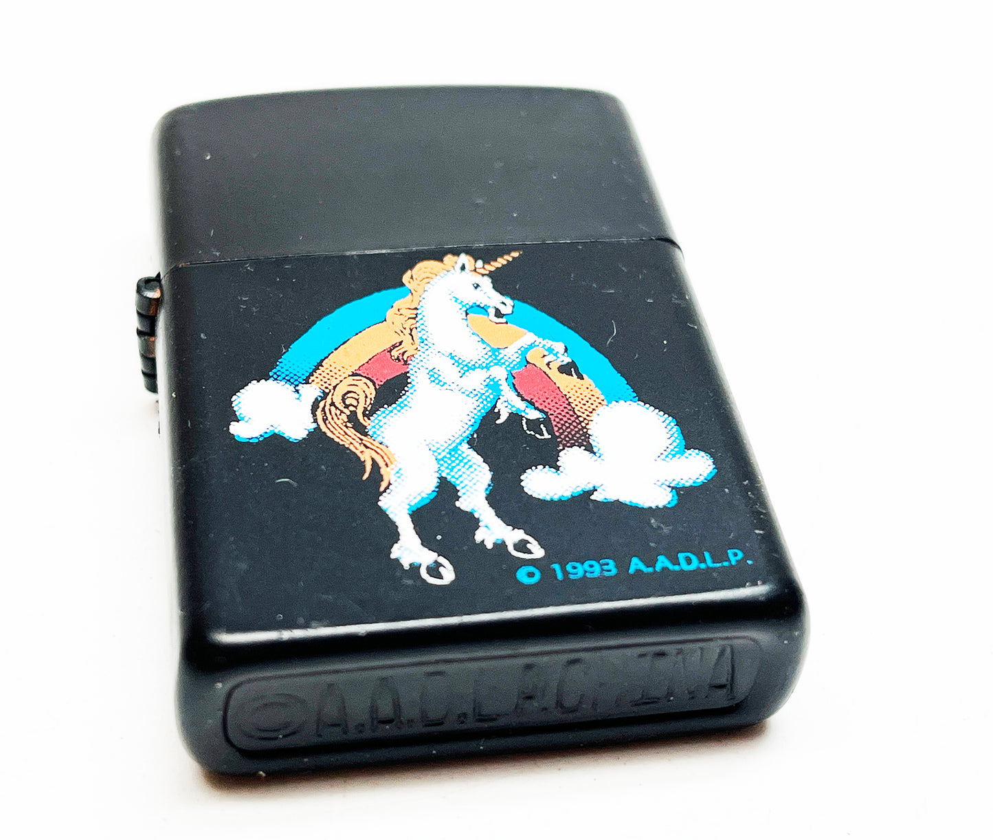 Vintage Unicorn Rainbow Black Lighter