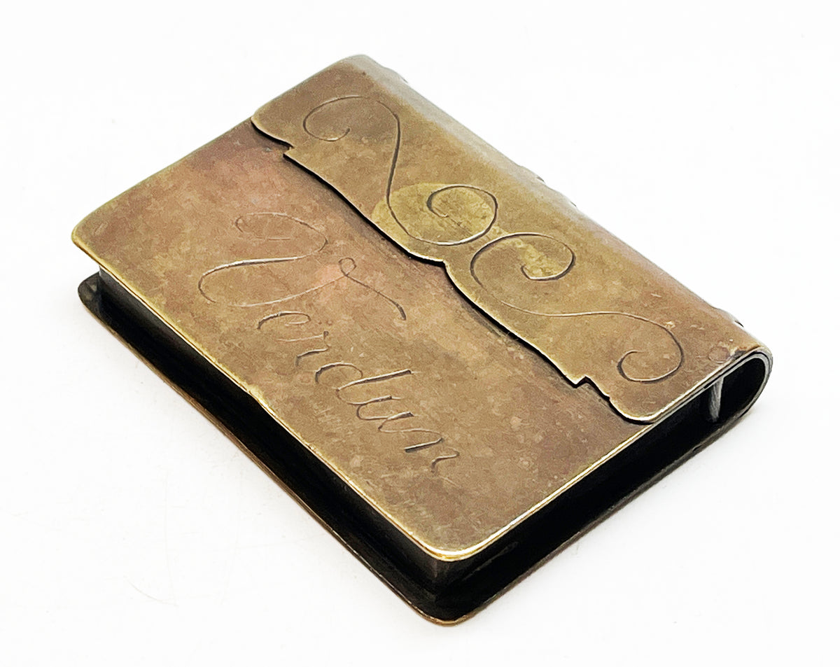 WWI Trench Art Book-Shaped Verdun Lighter