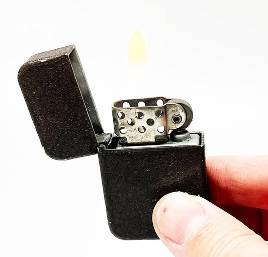 Working 1940s WWII Unmarked Black Out  Flip Top Lighter