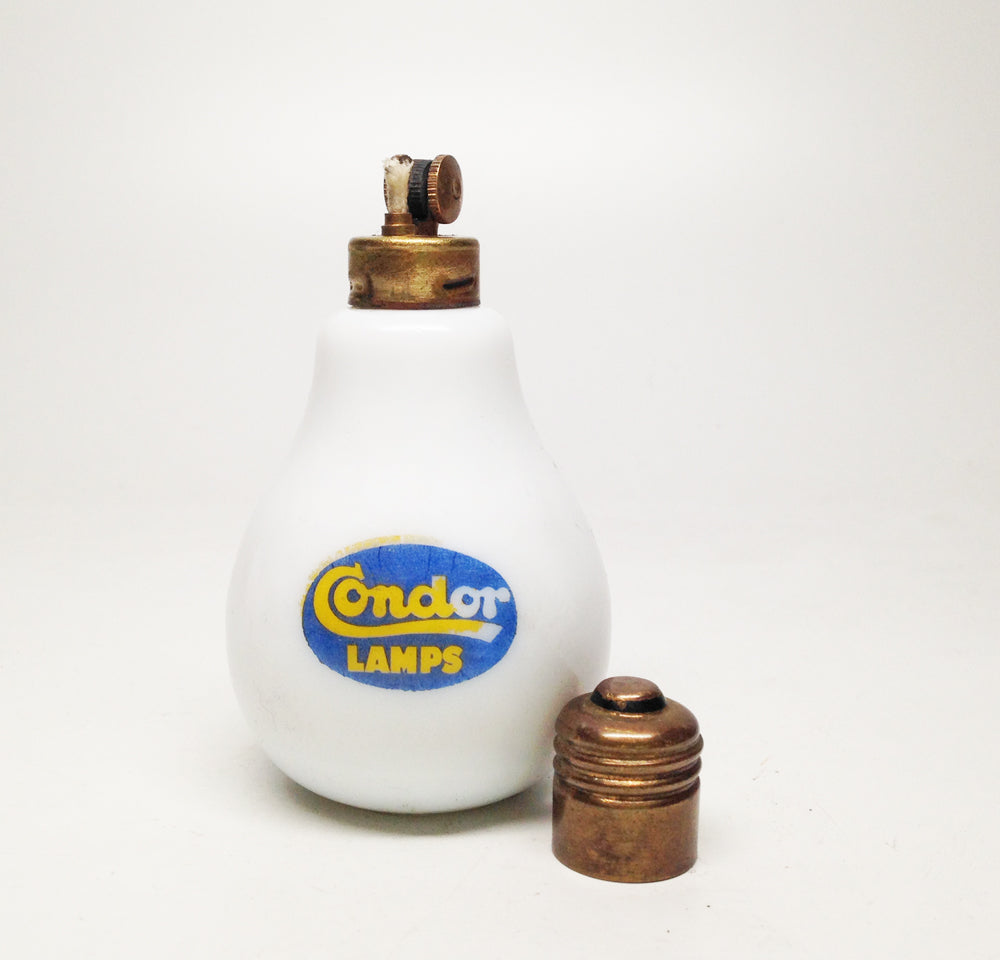 Advertising Lightbulb Shaped 1940s Condor Lamps Lighter