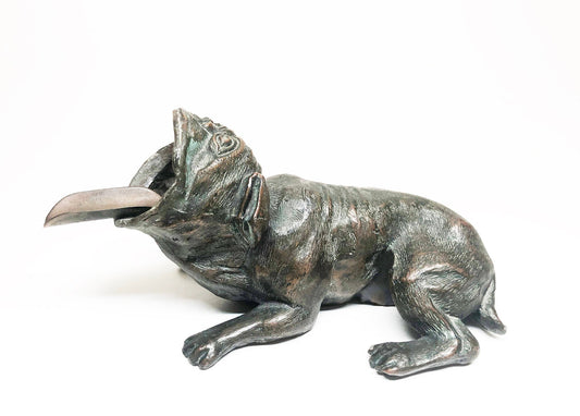 Antique Pug Dog Ashtray