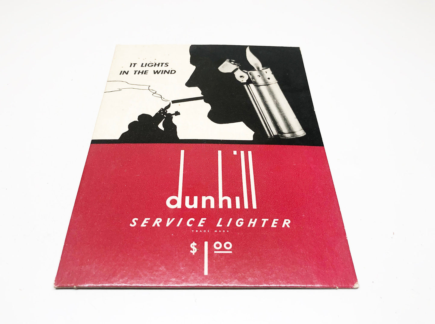 Original Dunhill Service Lighter Box and Countertop Sign