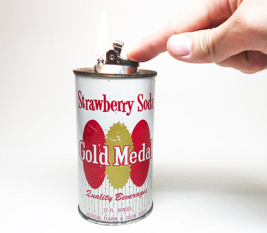 Gold Medal Strawberry 1950s Soda Can Lighter