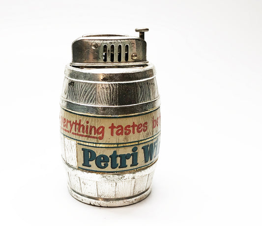 1950s Petri Wine Barrel-Shaped Japanese Figural Lighter