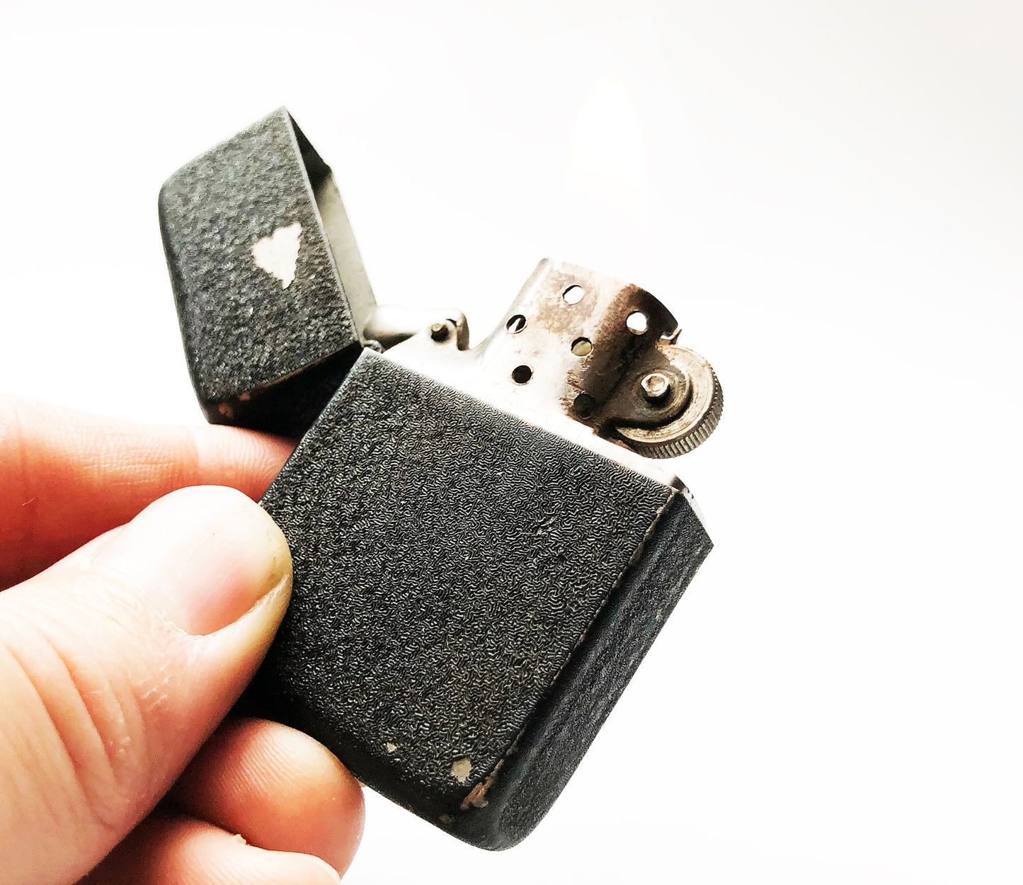 Rare 1943-1945 Black Crackle WWII Zippo with Original Insert