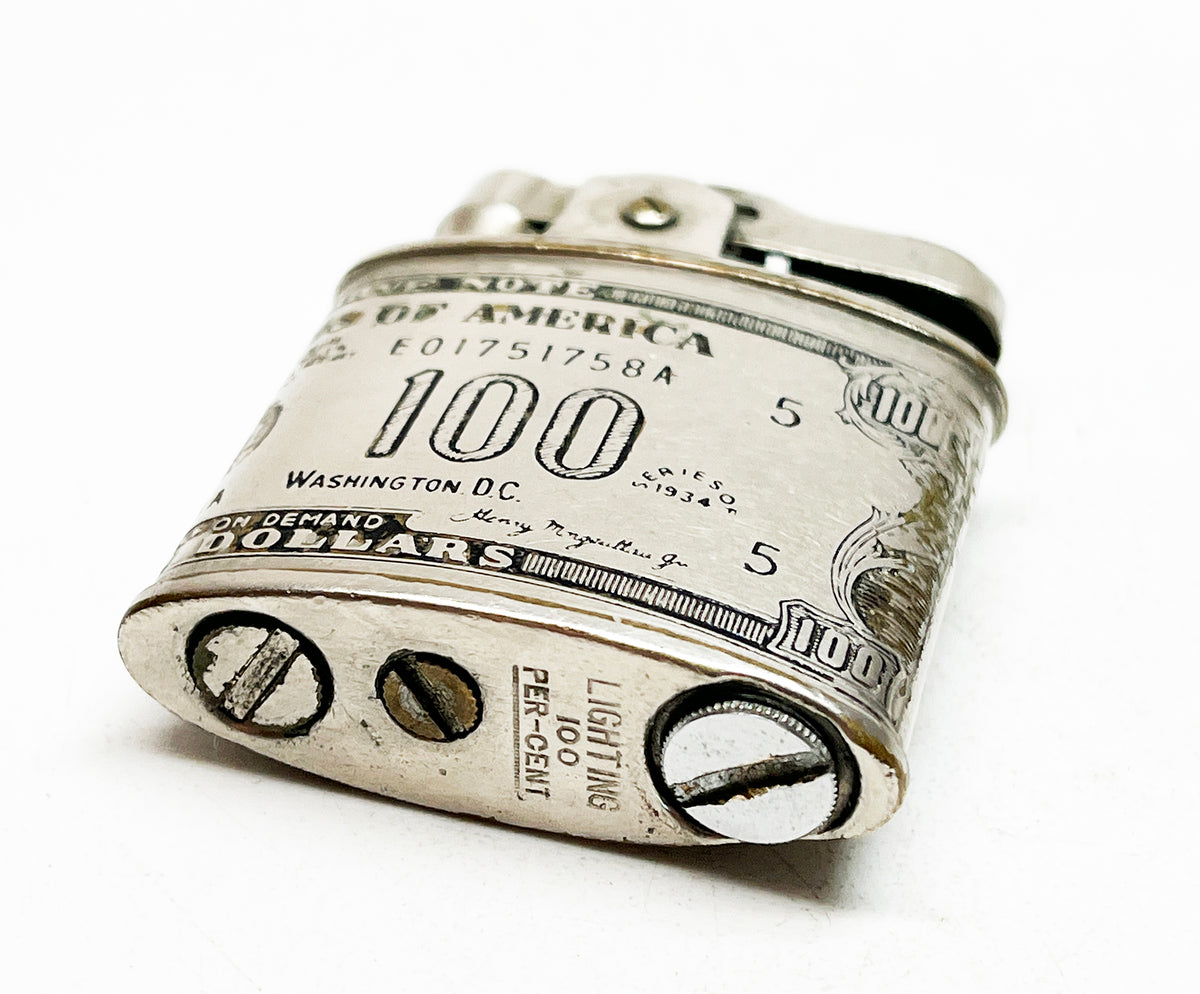 Hundred Dollar Bill Themed 1950s Lighting Brand Lighter