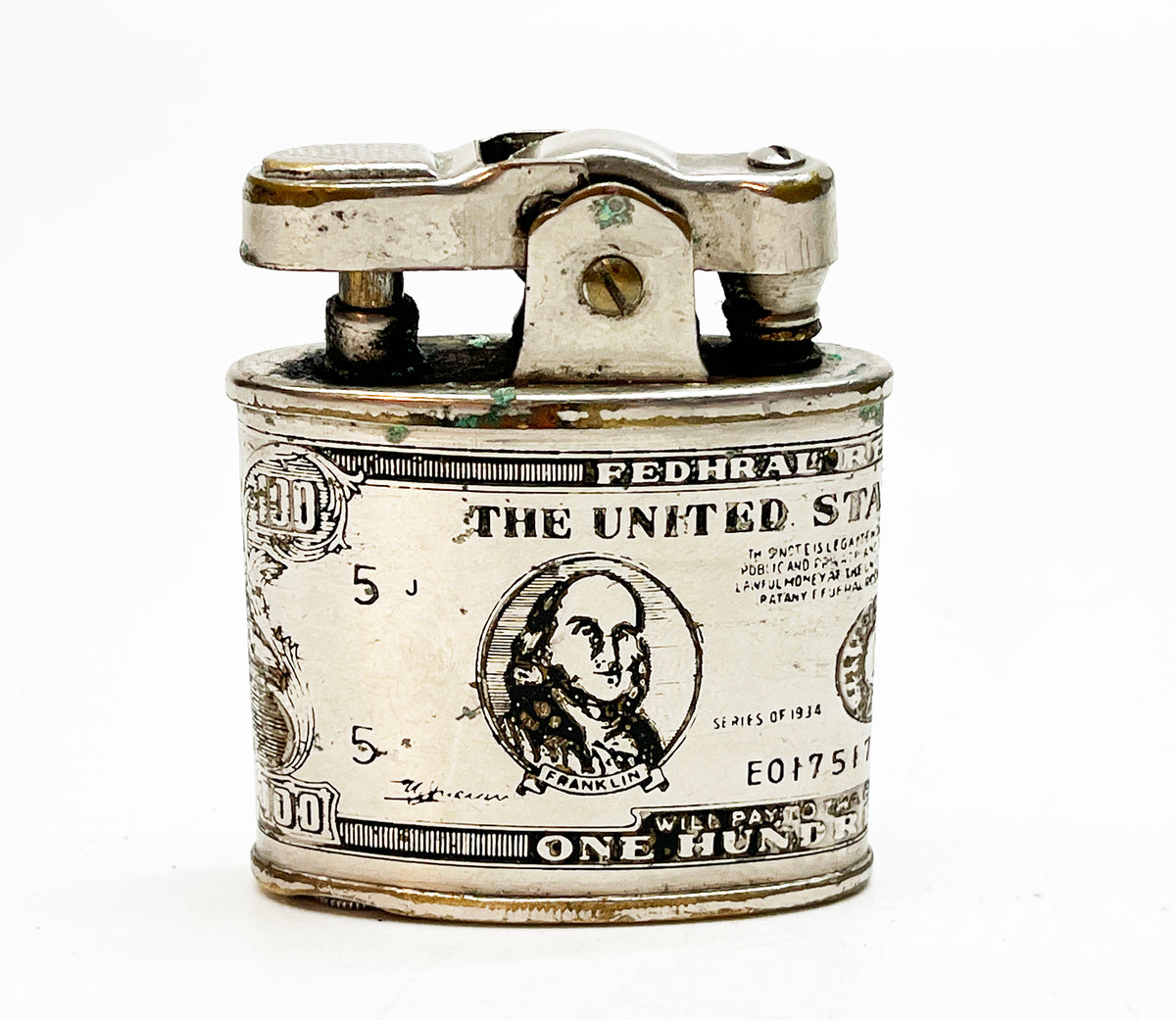 Hundred Dollar Bill Themed 1950s Lighting Brand Lighter