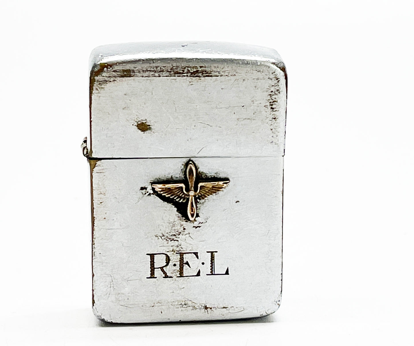1937 - 1941 Air Force Zippo Four-Barrel Hinge Lighter with Original Silver
