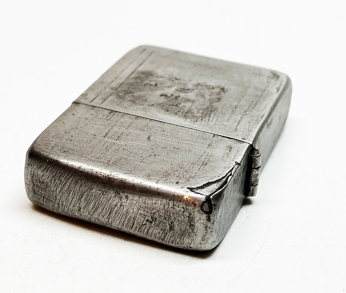 1946 Zippo Three-Barrel Hinge Lighter with Original Nickel Silver Insert
