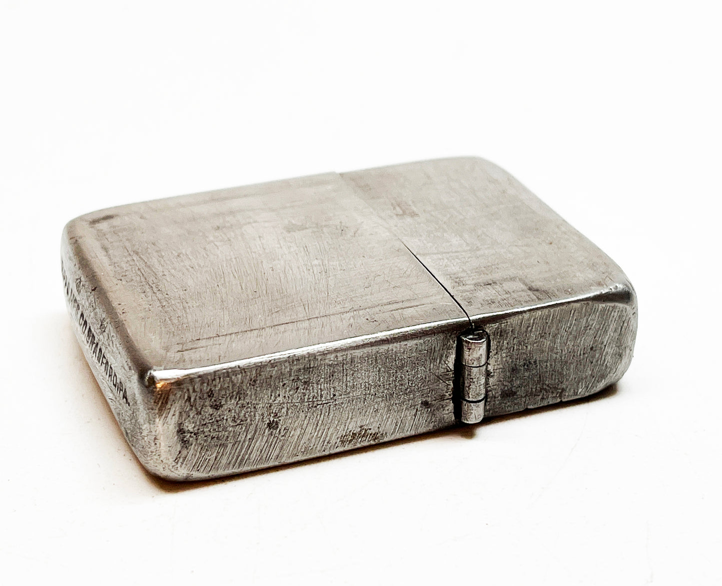 1946 Zippo Three-Barrel Hinge Lighter with Original Nickel Silver Insert