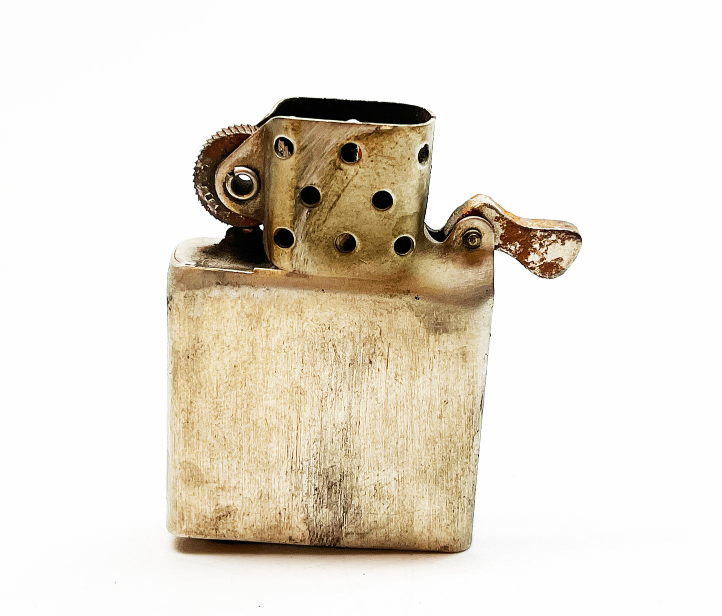 1946 Zippo Three-Barrel Hinge Lighter with Original Nickel Silver Insert