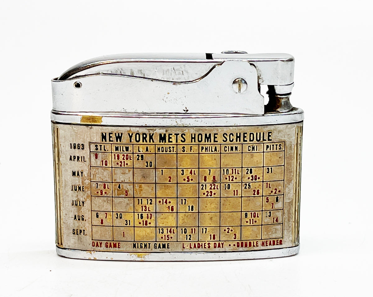 1963 New York Mets Baseball Advertising Lighter