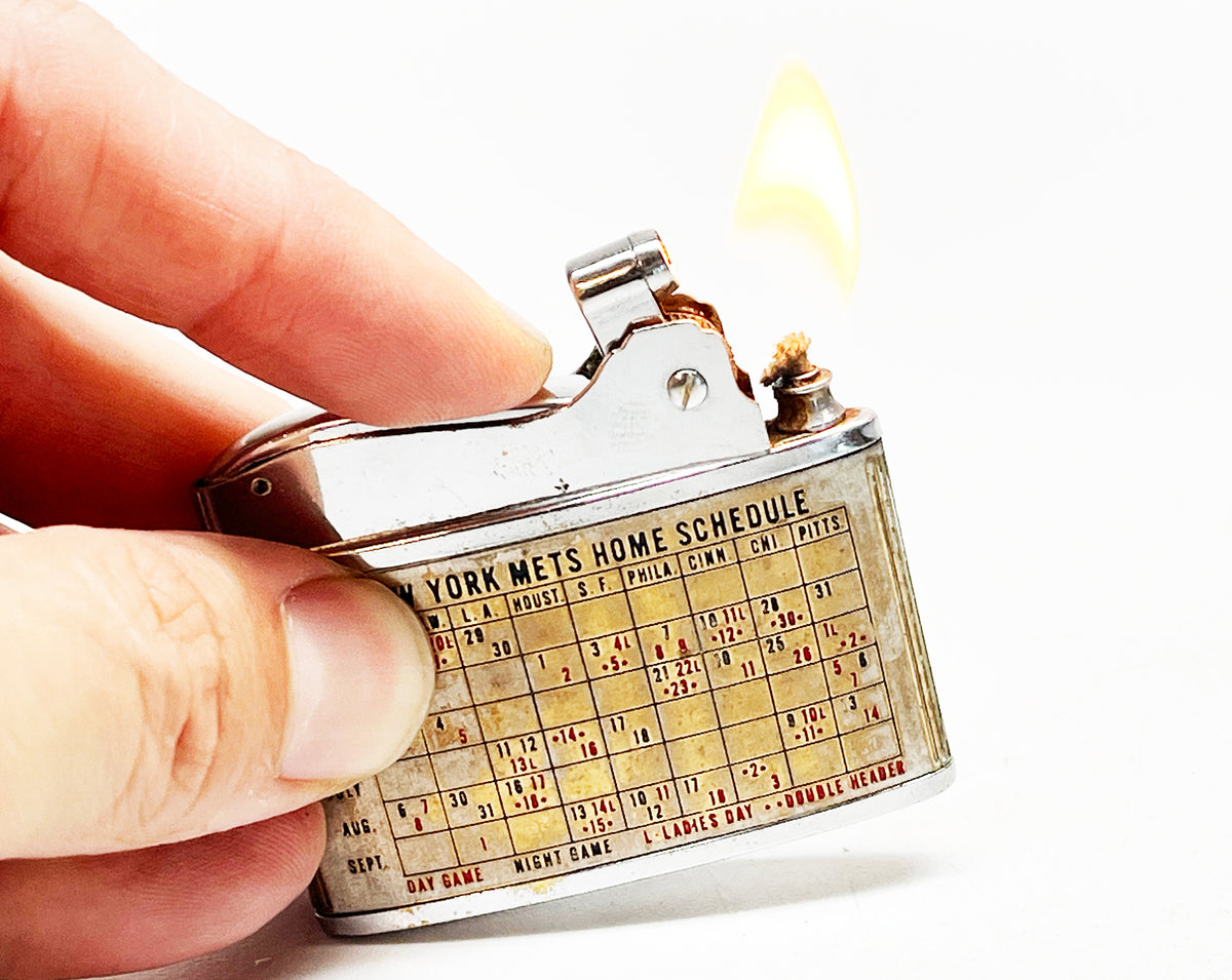 1963 New York Mets Baseball Advertising Lighter