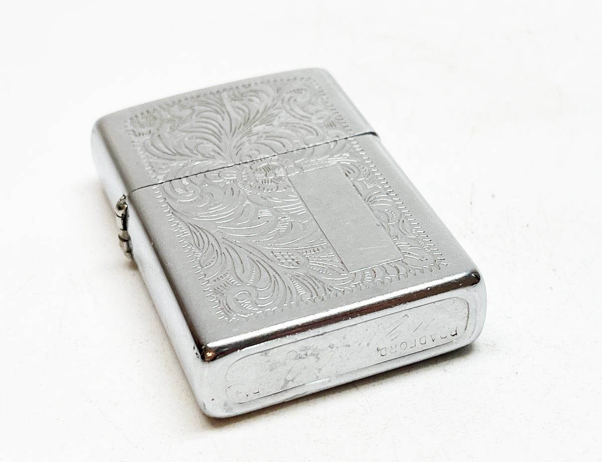 1971 Zippo Vintage Flip Top Lighter With Floral Scrollwork Design