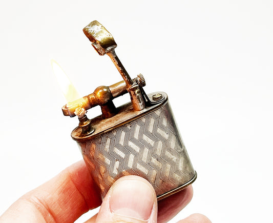 1920s German Silver Wrapped Lift Arm Lighter