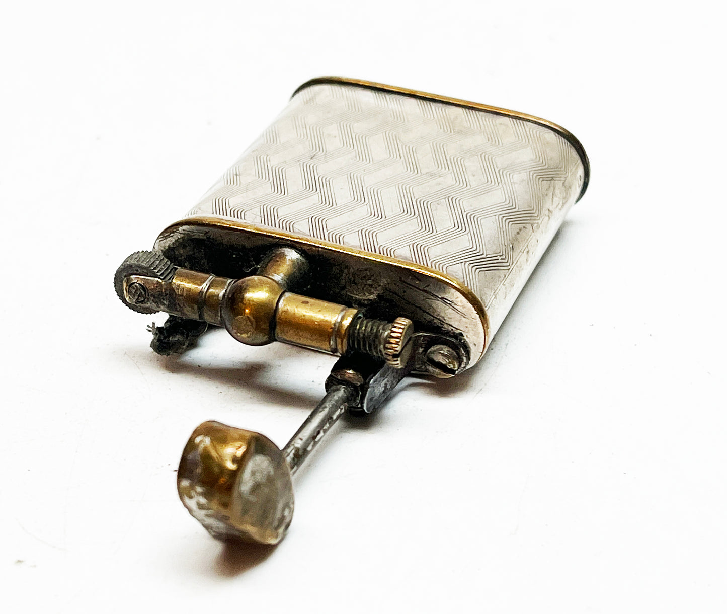 1920s German Silver Wrapped Lift Arm Lighter