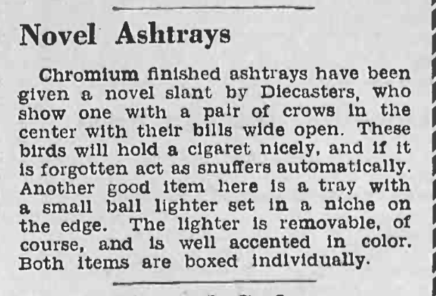 1936 Diecasters of NY Ball-Shaped Semi-Automatic Table Lighter